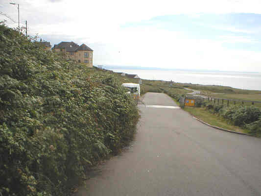Road leading down to Ogmore beach